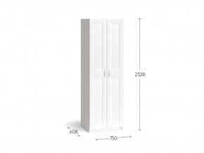 Шкаф МАКС двухдверный, цвет белый в Салехарде - salekhard.mebel24.online | фото 3