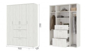 Шкаф Нельсон ШК03 Дуб крафт белый в Салехарде - salekhard.mebel24.online | фото 2