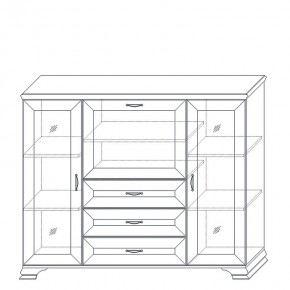 Шкаф низкий (2 стеклодвери) Сиена в Салехарде - salekhard.mebel24.online | фото 4