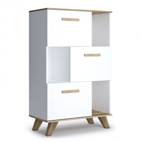 Шкаф низкий с нишами Вега Скандинавия в Салехарде - salekhard.mebel24.online | фото 1