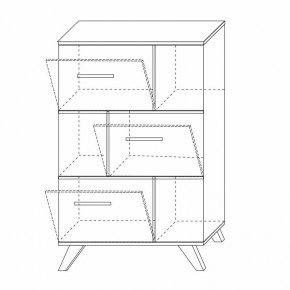Шкаф низкий с нишами Вега Скандинавия в Салехарде - salekhard.mebel24.online | фото 8