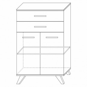 Шкаф низкий Вега Скандинавия в Салехарде - salekhard.mebel24.online | фото 7