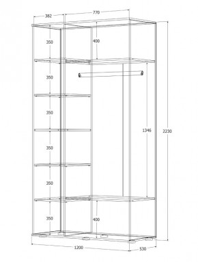 Шкаф Норден 1200 (Дуб Крафт золотой) в Салехарде - salekhard.mebel24.online | фото 3