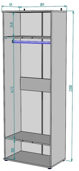 Шкаф Ольга H58 в Салехарде - salekhard.mebel24.online | фото 2