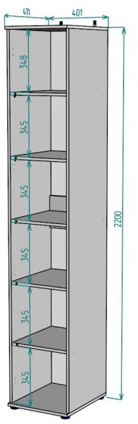 Шкаф Ольга H59 в Салехарде - salekhard.mebel24.online | фото 2