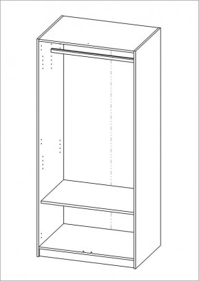 Шкаф ОРИОН двухдверный, цвет Дуб Венге в Салехарде - salekhard.mebel24.online | фото 2
