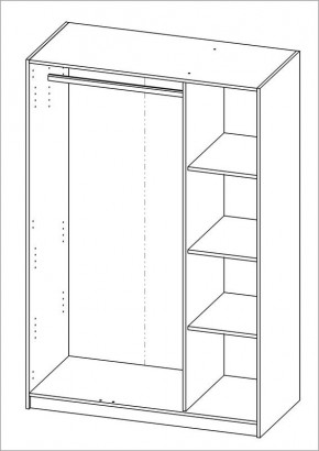 Шкаф ОРИОН трехдверный, цвет Дуб Венге в Салехарде - salekhard.mebel24.online | фото 3