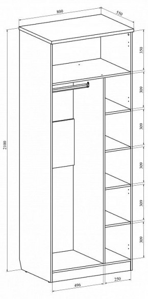 Шкаф платяной Виктория ВИ-11 в Салехарде - salekhard.mebel24.online | фото 5