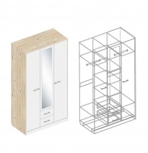 Шкаф "Милана" 3-х створчатый с 2 ящиками по центру в Салехарде - salekhard.mebel24.online | фото 3
