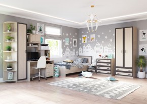 НАОМИ Шкаф 1 створчатый с полками и штангой в Салехарде - salekhard.mebel24.online | фото 2