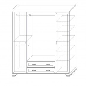 Шкаф распашной четырехдверный Сиена в Салехарде - salekhard.mebel24.online | фото 10