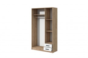 Шкаф распашной Эконом (Дуб крафт золотой/Белый текстурный) в Салехарде - salekhard.mebel24.online | фото 2