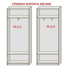 Шкаф распашной серия «ЗЕВС» (PL3/С1/PL2) Серый камень/Небраска натуральный в Салехарде - salekhard.mebel24.online | фото 8