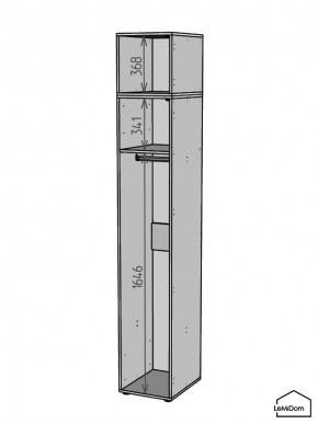 Шкаф с антресолью Linnea MHR-1A-1 2450х400х510 (ДВ-М 11.1.25) в Салехарде - salekhard.mebel24.online | фото 3
