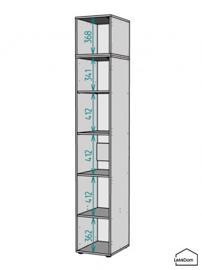 Шкаф с антресолью Linnea MHR-1A-2 2450х400х510 (ДВ-М 11.1.25) в Салехарде - salekhard.mebel24.online | фото 3