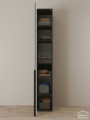 Шкаф с антресолью Linnea MHR-1A-2 2450х400х510 (Графит-М 11.1.25) в Салехарде - salekhard.mebel24.online | фото 4