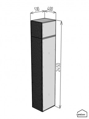 Шкаф с антресолью Linnea MHR-1A-4 2450х400х510 (ДВ-М 11.1.25) в Салехарде - salekhard.mebel24.online | фото 2