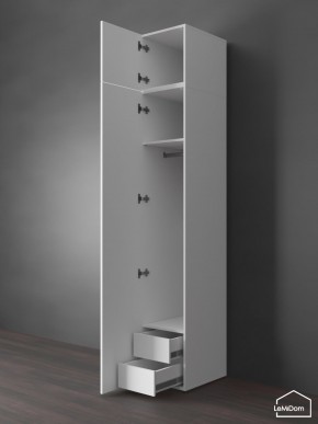 Шкаф с антресолью Linnea MHR-1POA-3 2450х400х510 (Белый-М 11.1.1) в Салехарде - salekhard.mebel24.online | фото 6