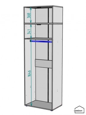 Шкаф с антресолью Linnea MHR-2A-1 2450х800х510 (Белый-М 11.1.1) в Салехарде - salekhard.mebel24.online | фото 3
