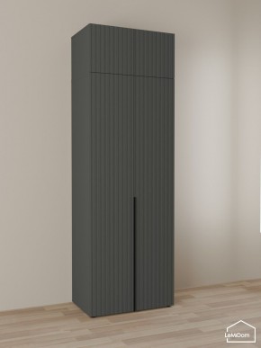 Шкаф с антресолью Linnea MHR-2A-1 2450х800х510 (Графит-М 11.1.25) в Салехарде - salekhard.mebel24.online | фото