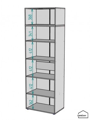 Шкаф с антресолью Linnea MHR-2A-2 2450х800х510 (Белый-М 11.1.2) в Салехарде - salekhard.mebel24.online | фото 3