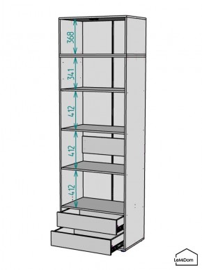 Шкаф с антресолью Linnea MHR-2A-4 2450х800х510 (Белый-М 11.1.1) в Салехарде - salekhard.mebel24.online | фото 3