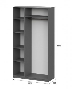 Шкаф ШК-5 (1200) Графит серый в Салехарде - salekhard.mebel24.online | фото 5