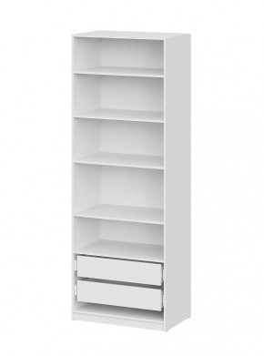 Шкаф ШК-5 + 4 полки + ящики (800) Белый текстурный в Салехарде - salekhard.mebel24.online | фото