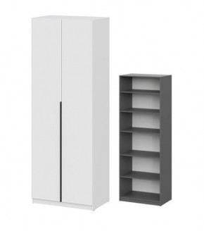 Шкаф ШК-5 + 4 полки (800) Белый текстурный в Салехарде - salekhard.mebel24.online | фото 2