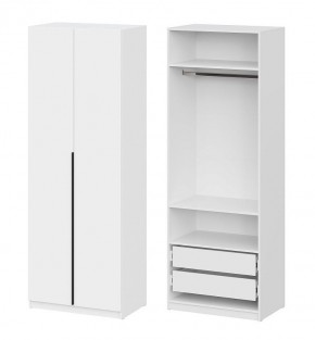 Шкаф ШК-5 + 2 полки + ящики (800) Белый текстурный в Салехарде - salekhard.mebel24.online | фото