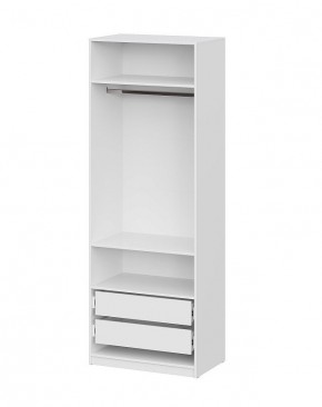 Шкаф ШК-5 + 2 полки + ящики (800) Белый текстурный в Салехарде - salekhard.mebel24.online | фото 3