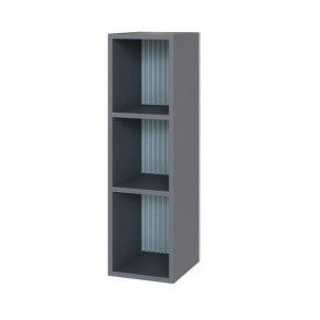Шкаф Сириния навесной открытый серый графит/МДФ бриз в Салехарде - salekhard.mebel24.online | фото