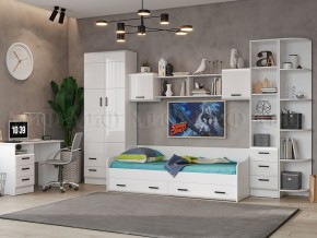 ВЕГА NEW Шкаф (Белый глянец/белый) в Салехарде - salekhard.mebel24.online | фото 3