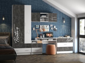 ВЕГА NEW Позитив Шкаф (Бетон темный/белый) в Салехарде - salekhard.mebel24.online | фото 3