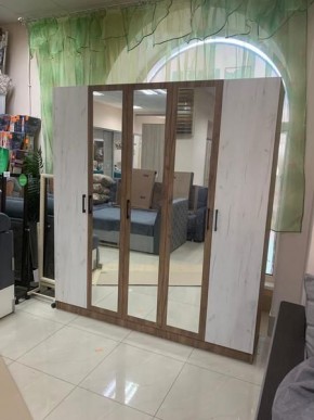Шкаф Вегас 2000 Дуб крафт табачный/Дуб крафт белый в Салехарде - salekhard.mebel24.online | фото 3