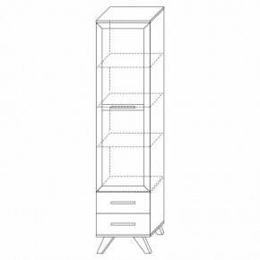 Шкаф-витрина 450 Вега Скандинавия в Салехарде - salekhard.mebel24.online | фото 3