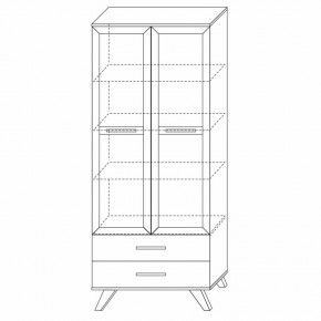 Шкаф-витрина 800 Вега Скандинавия в Салехарде - salekhard.mebel24.online | фото 2