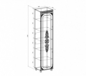 Шкаф-витрина Ассоль АС-533К в Салехарде - salekhard.mebel24.online | фото 2