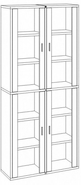 Шкаф-витрина Домино СУ(ш2в2)+4ФС в Салехарде - salekhard.mebel24.online | фото 2