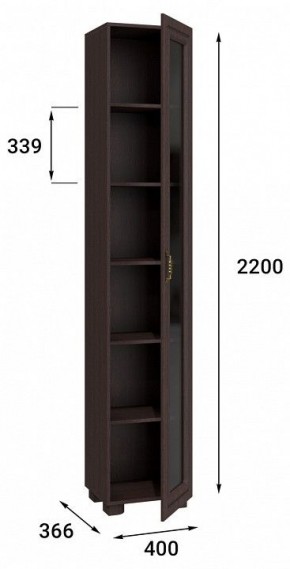 Шкаф-витрина Монблан МБ-22К со стеклом в Салехарде - salekhard.mebel24.online | фото 3