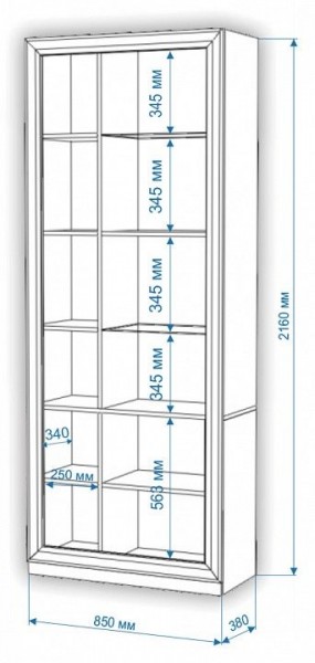 Шкаф-витрина Нобиле ШВтВ-ФСД-БЯН в Салехарде - salekhard.mebel24.online | фото 3