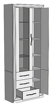 Шкаф-витрина Нобиле ШВтВ-ФСД-БЯН в Салехарде - salekhard.mebel24.online | фото 2