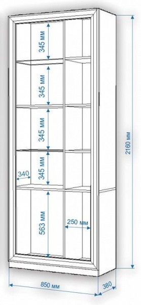 Шкаф-витрина Нобиле ШВтВ-ФСД-БЯН в Салехарде - salekhard.mebel24.online | фото 3
