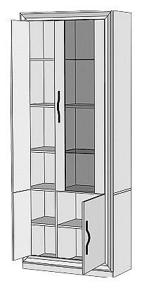 Шкаф-витрина Нобиле ШВтВ-ФСД-ФГК в Салехарде - salekhard.mebel24.online | фото