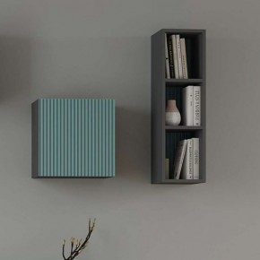 Сириния Куб 2 серый графит/МДФ бриз в Салехарде - salekhard.mebel24.online | фото 3