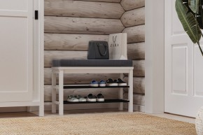 Скамья 85х50 Кантри для обуви белая в Салехарде - salekhard.mebel24.online | фото 4
