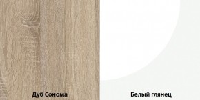 СОФИ Гостиная (модульная) дуб сонома/белый глянец в Салехарде - salekhard.mebel24.online | фото 4