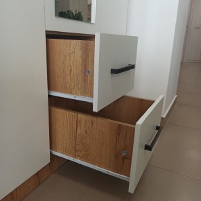 Спальный гарнитур Евро (модульный) Крафт/Белый в Салехарде - salekhard.mebel24.online | фото 29