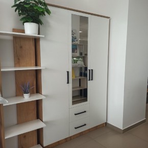 Спальный гарнитур Евро (модульный) Крафт/Белый в Салехарде - salekhard.mebel24.online | фото 33
