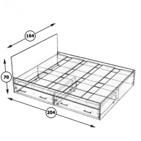Стандарт Кровать с ящиками 1600, цвет дуб сонома, ШхГхВ 163,5х203,5х70 см., сп.м. 1600х2000 мм., без матраса, основание есть в Салехарде - salekhard.mebel24.online | фото 8